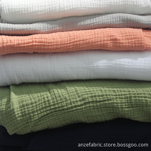 double layer 100% cotton gauze fabric